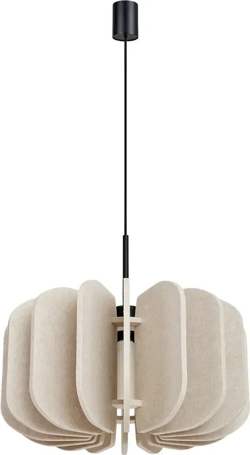 Beżowa lampa wisząca z filcu K4-M86
