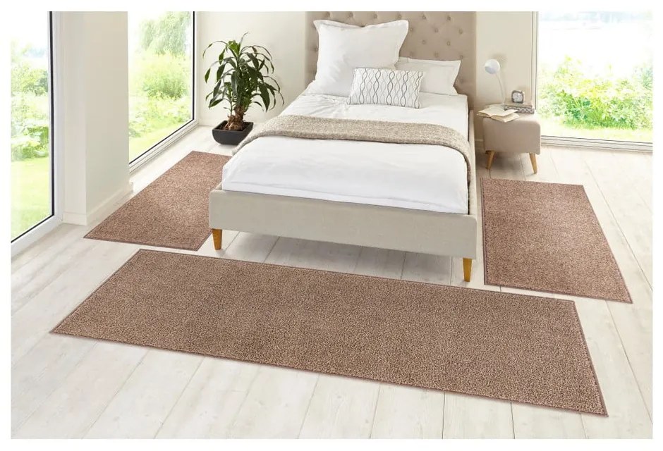 Zestaw 3 brązowych chodników Hanse Home Pure