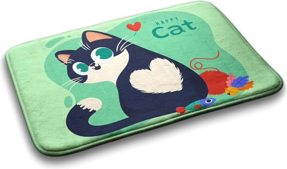 Dywanik antypoślizgowy do łazienki Dywanik antypoślizgowy do łazienki Kotek Zwierzęta