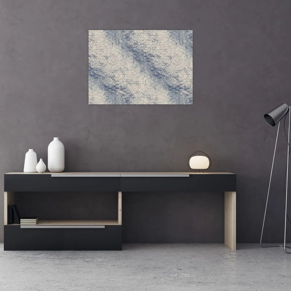 Obraz na szkle - Wzór fali (70x50 cm)