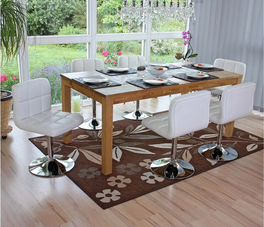 Krzesło do jadalni Cadiz (zestaw 6 sztuk),  biały