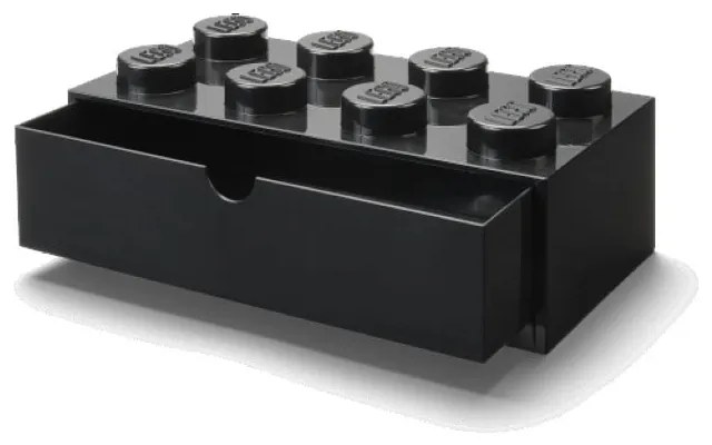Czarna skrzynka na biurko z szufladą Brick - LEGO®