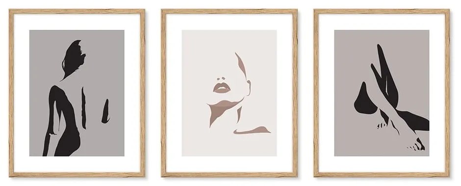 Obrazy zestaw 3 szt. 42x52 cm – knor