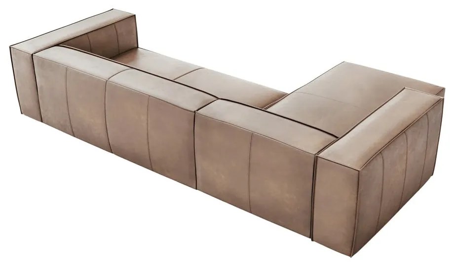 Jasnobrązowy skórzany narożnik (lewostronny) Madame – Windsor &amp; Co Sofas