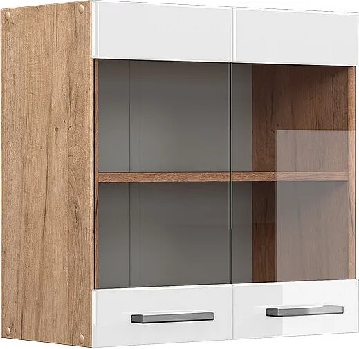 Szklana szafka kuchenna biały wysoki połysk 60x31x60 r-line