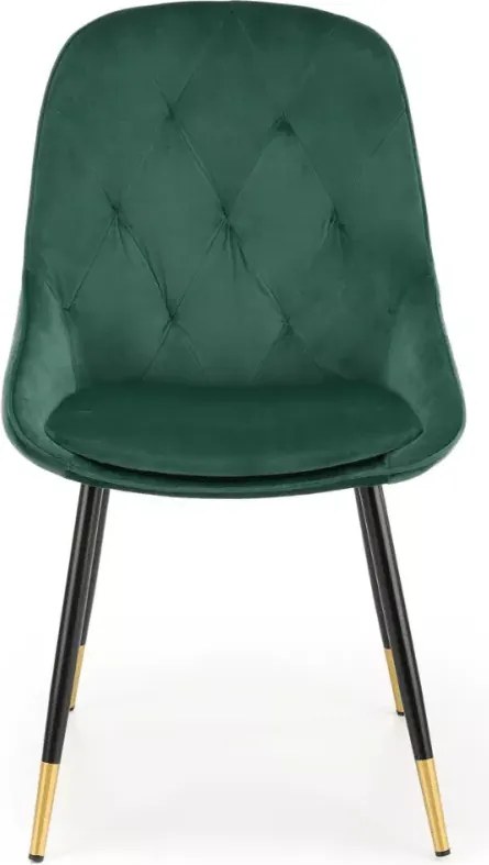 Krzesło Emerald – eleganckie, tapicerowane z nowoczesnym designem, na metalowych nogach