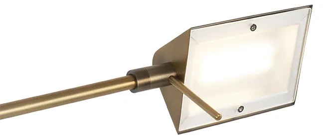 Designerska lampa podłogowa brązowa w tym LED ze ściemniaczem dotykowym - Notia Nowoczesny Oswietlenie wewnetrzne