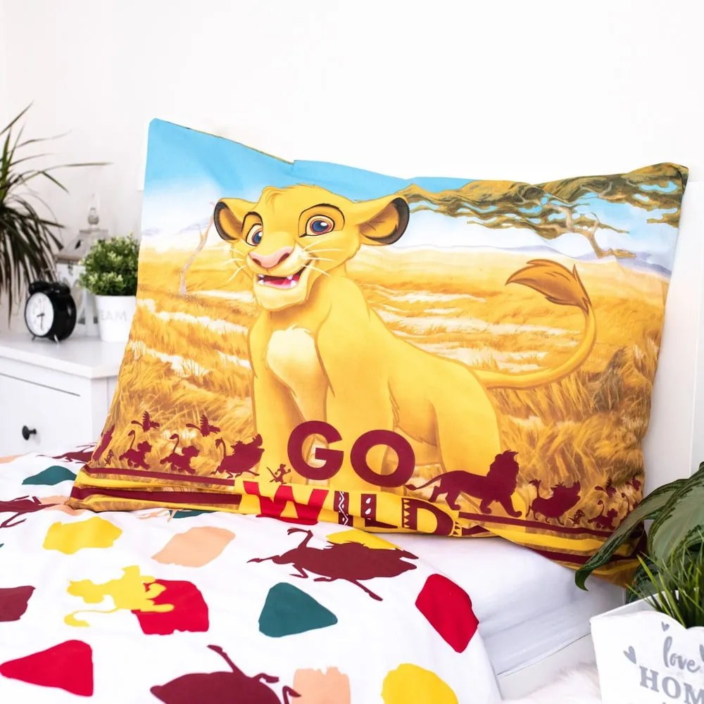 Bawełniana pościel dziecięca jednoosobowa 140x200 cm Lion King – Jerry Fabrics