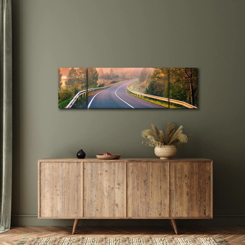 Obraz - Podróż o wschodzie słońca (170x50 cm)