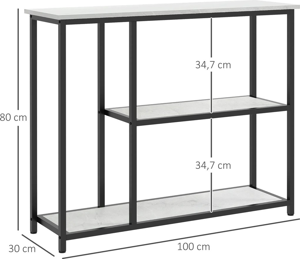 HOMCOM Konsolowy stolik z dużą ilością miejsca
