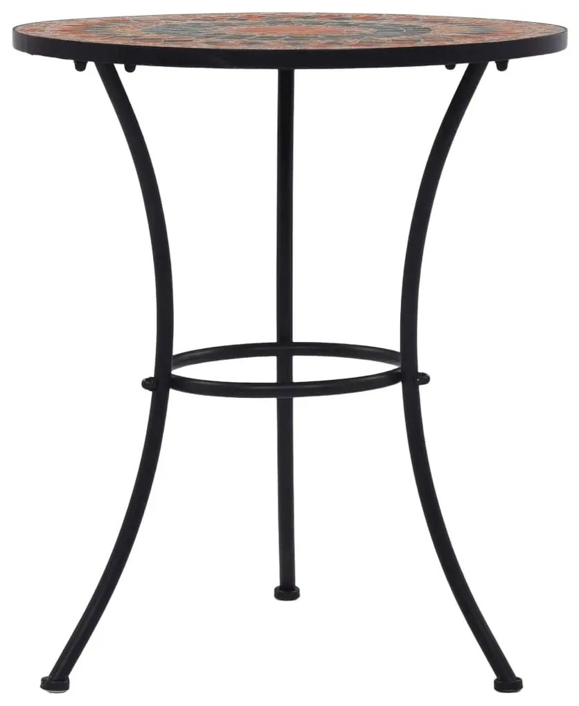 3-cz. szaro-pomarańczowy ceramiczny zestaw mebli bistro Z9-F12