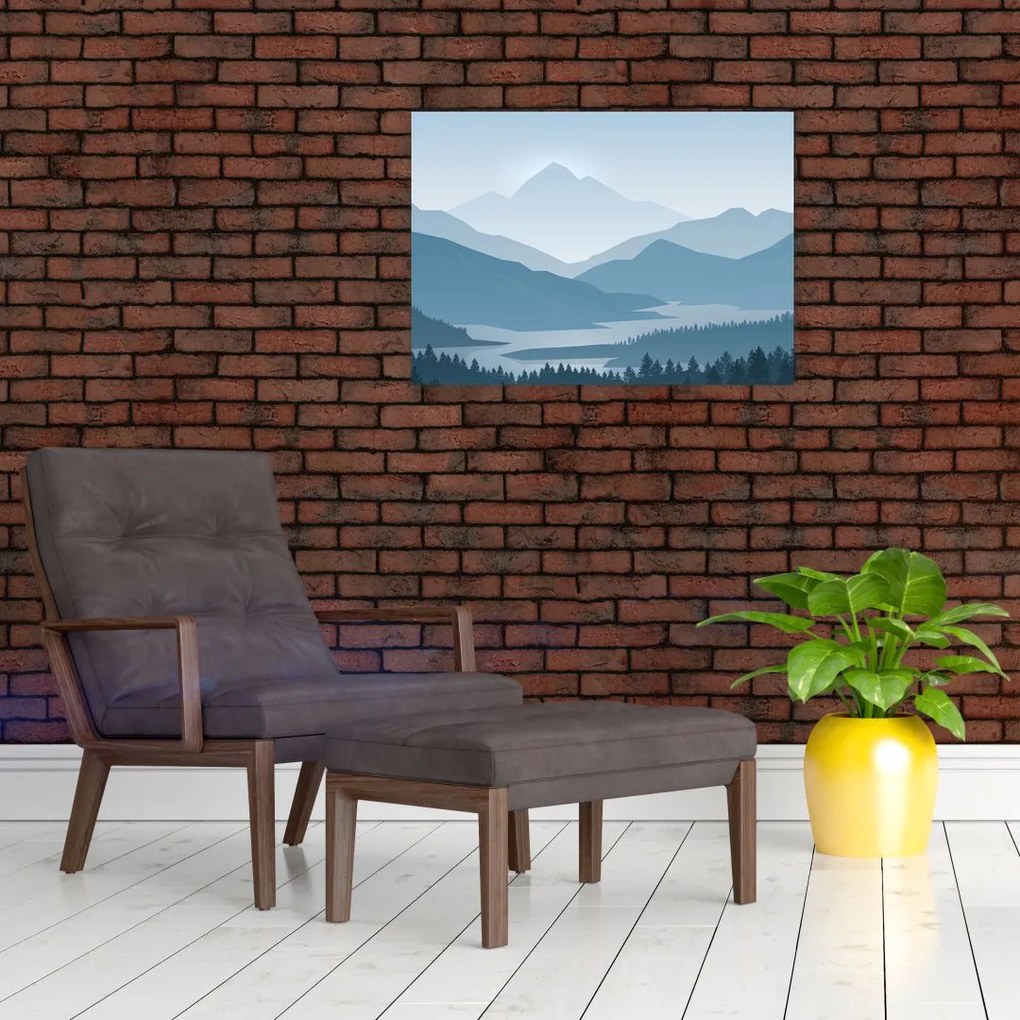 Obraz - Góry oczami grafika (70x50 cm)