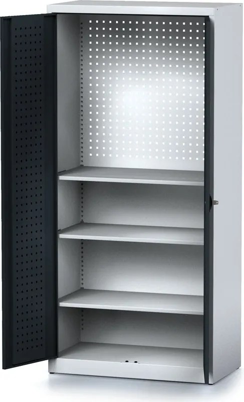 Szafa warsztatowa MECHANIC, 1950 x 920 x 500 mm, 3 półki, grafitowe drzwi