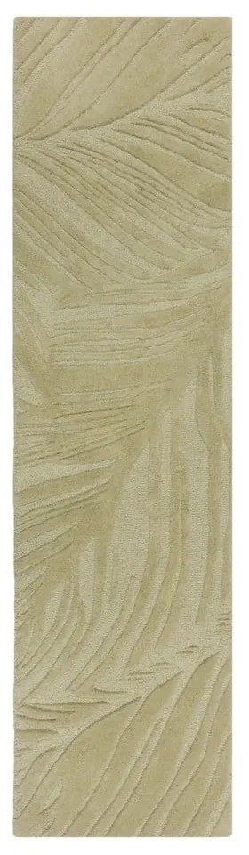 Zielony wełniany chodnik 60x230 cm Lino Leaf – Flair Rugs