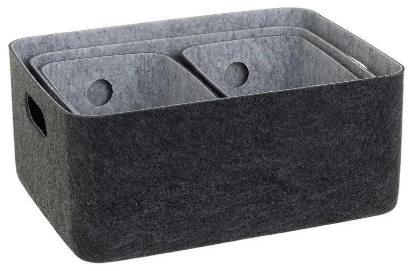 Tekstylne koszyki zestaw 4 szt. 36x27x16 cm – Casa Selección