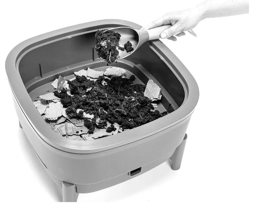 Szary kompostownik 30 l Urbalive – Plastia