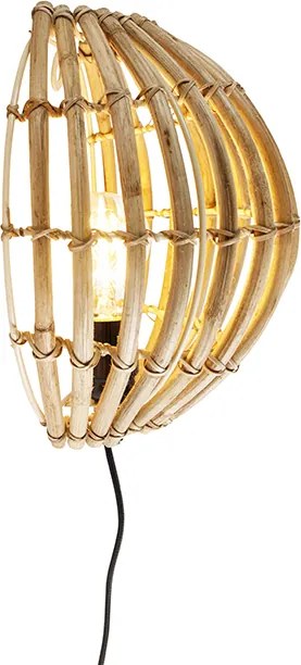 Rustykalna lampa ścienna bambusowa - Canna