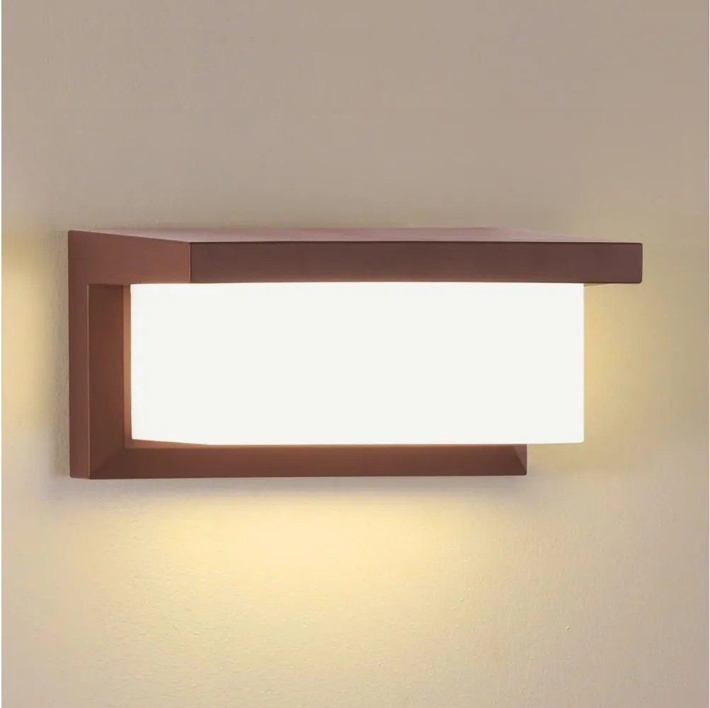 Brilagi - LED RGBW zewnętrzny kinkiet BRICKY 1xE27/9W/230V brązowy IP54