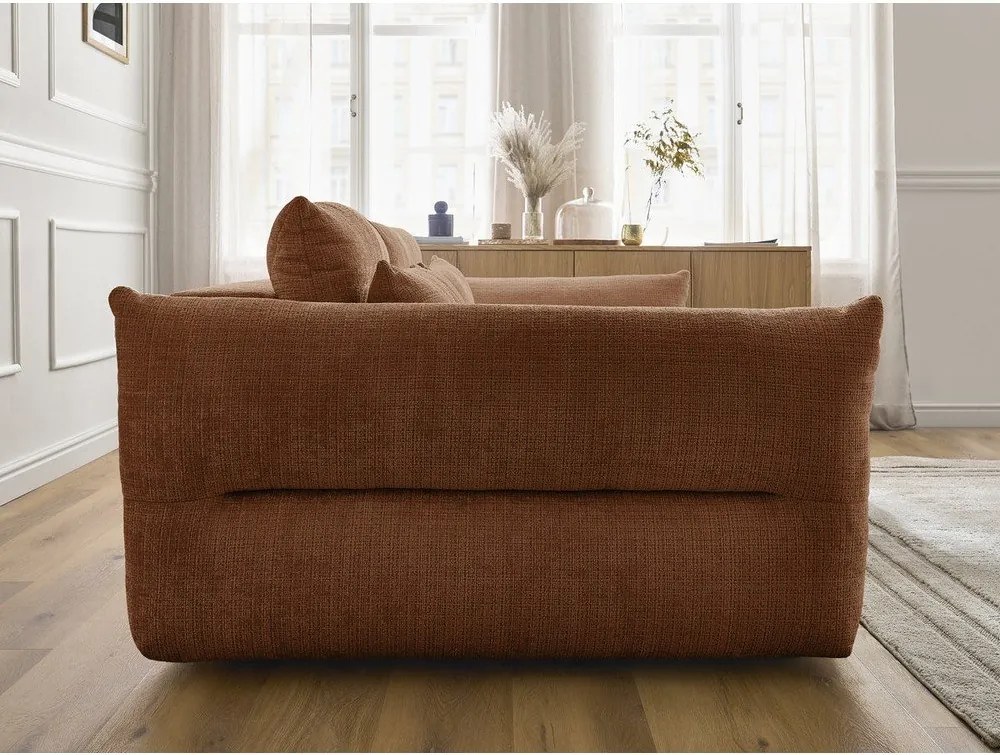 Pomarańczowa sofa z tkaniny szenilowej 276 cm Neil – Bobochic Paris