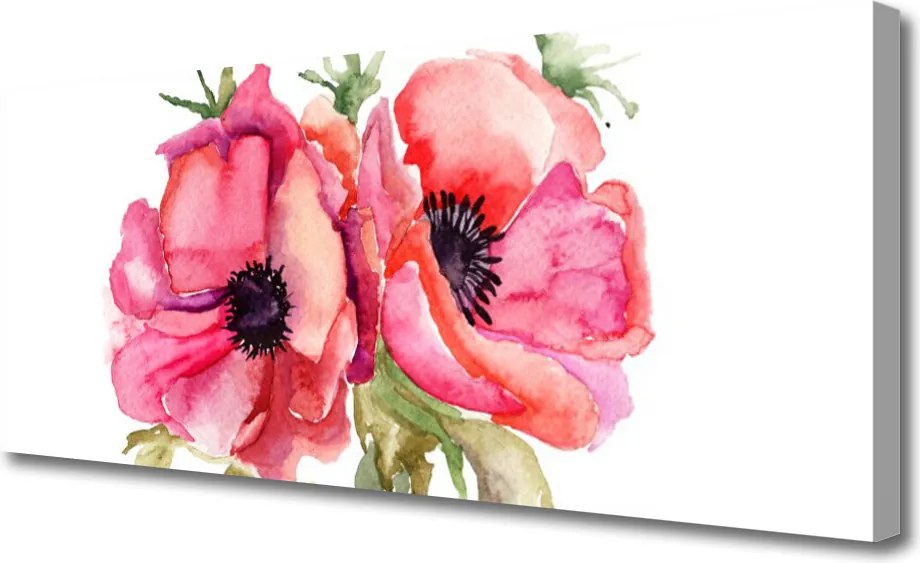 Obraz na płótnie Subtelne Kwiaty w Akwareli