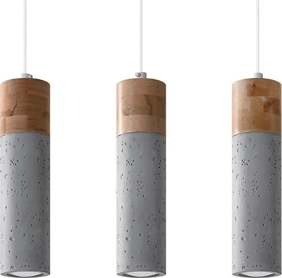 Industrialna lampa wisząca potrójna tuba S164 S8-L59