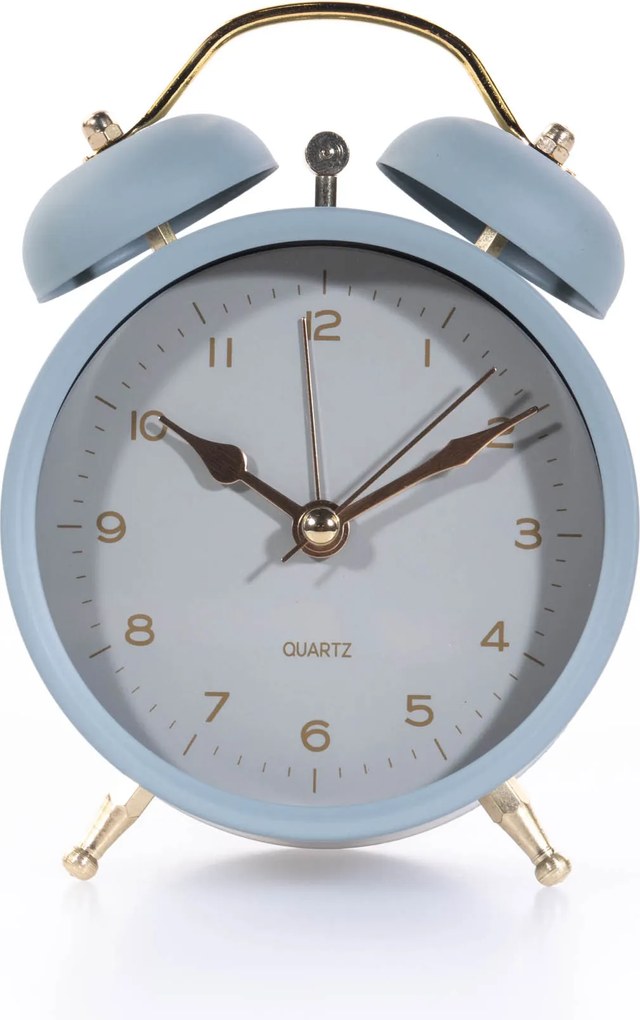 Zegarek budzik ze złotymi wskazówkami