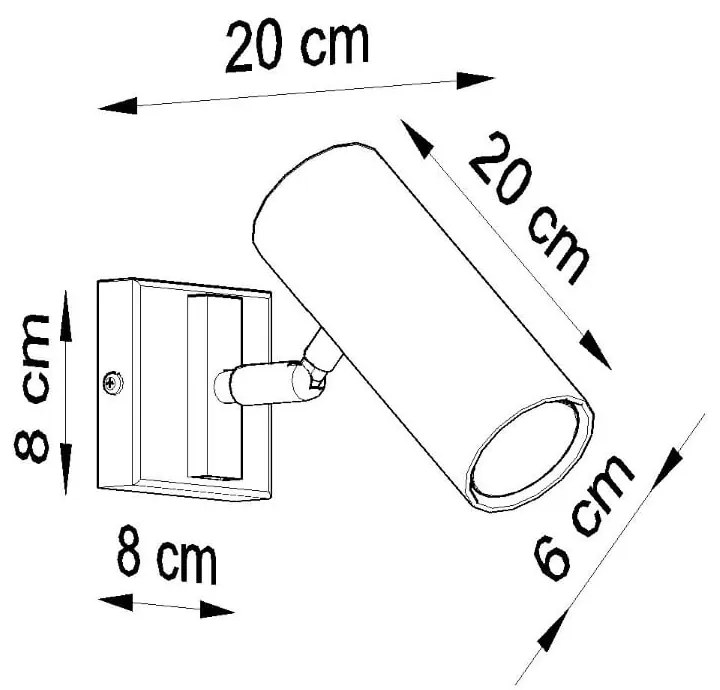 Czarny kinkiet Mira – Nice Lamps