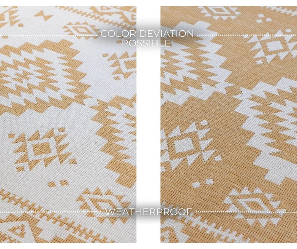Żółto-kremowy dywan odpowiedni na zewnątrz 160x230 cm Gemini – Elle Decoration