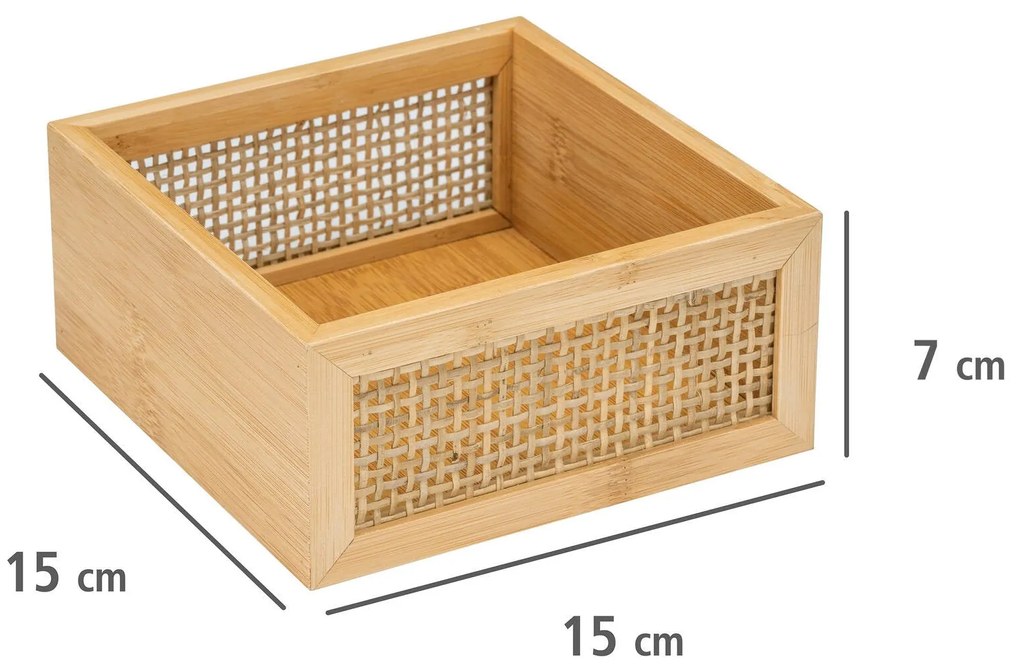 Taca na kosmetki ALLEGRE BAMBOO, 15 x 7 x 15 cm, WENKO