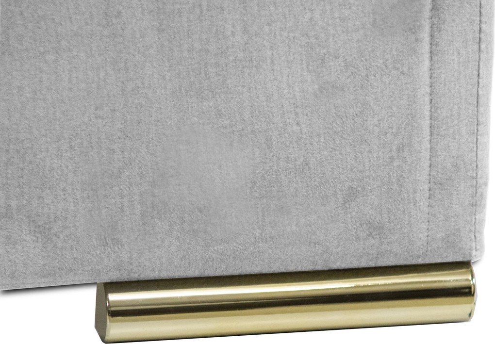 Łóżko ROSI 140x200 cm Jasny szary Bez materaca