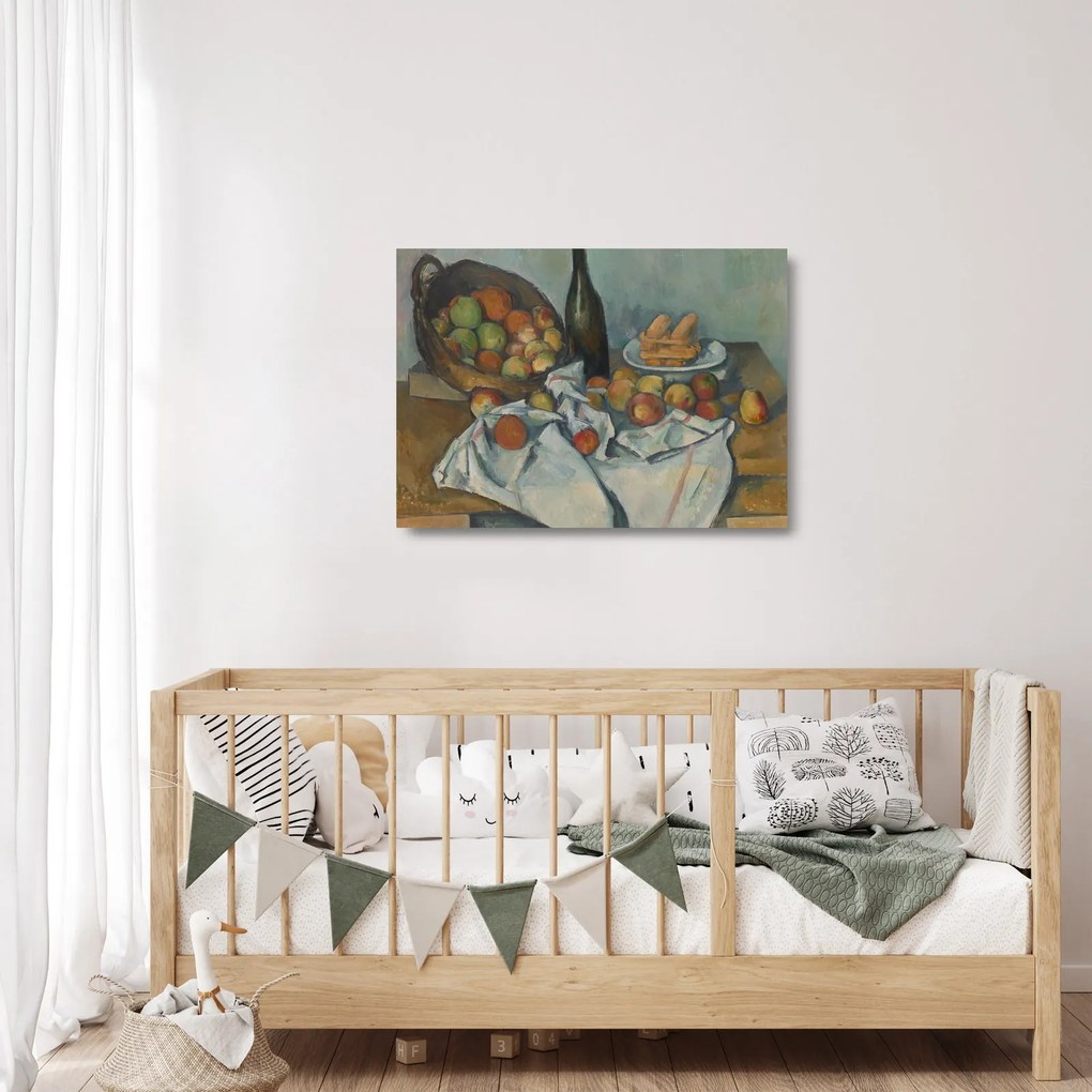 Obraz na szkle - Paul Cezanne, The Basket of Apples, reprodukcje (70x50 cm)