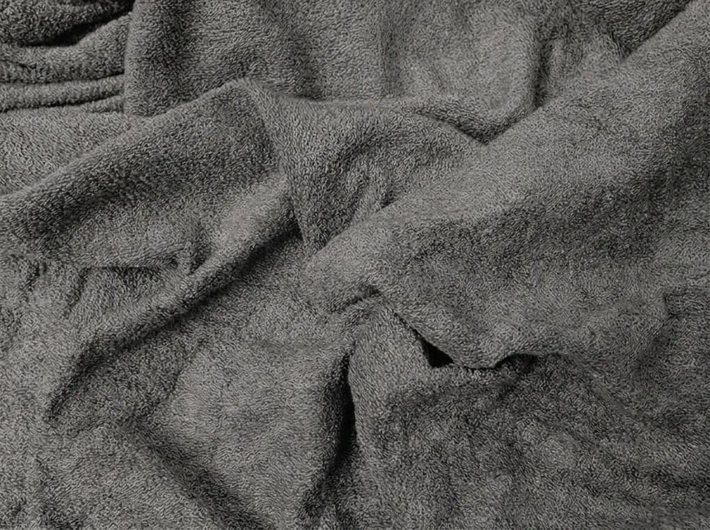 PrzytulneMieszkanie.pl Ekskluzywne prześcieradło frotte ciemnoszare 180 x 200 cm