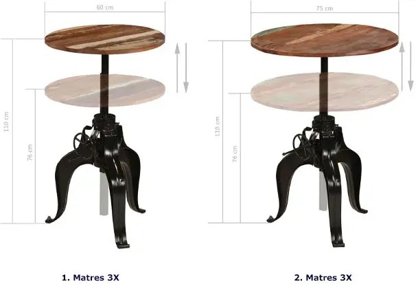 Okrągły stolik barowy do kuchni – Ira 2X