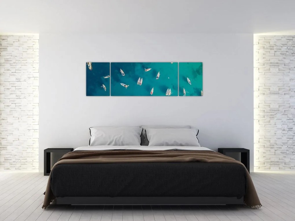 Obraz - Żaglówki (170x50 cm)