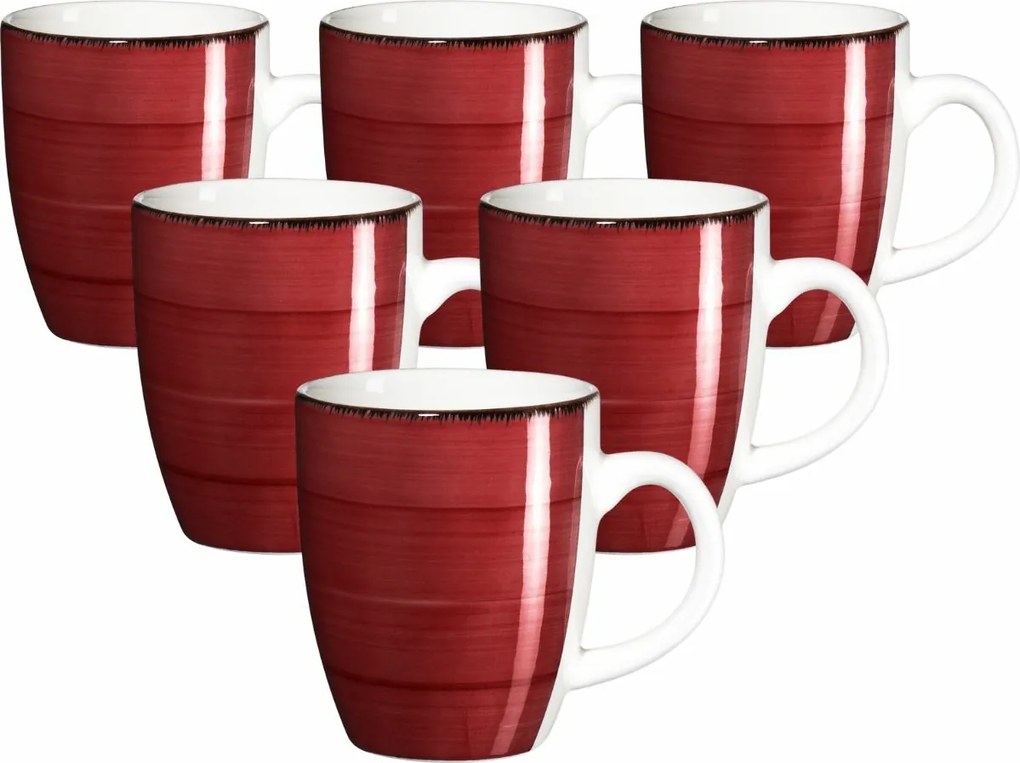 Mäser Zestaw 6 kubków Bel Tempo 380 ml, czerwony