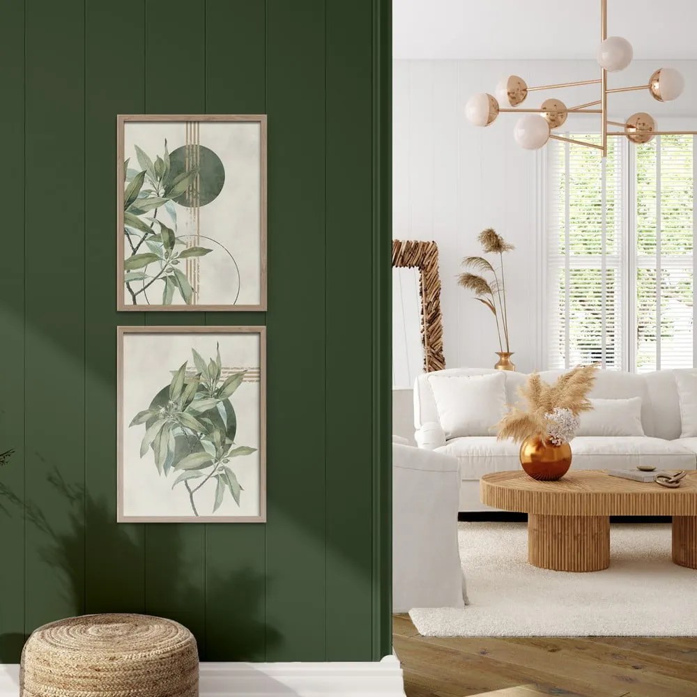 Obrazy zestaw 2 szt. 30x40 cm Green – Styler