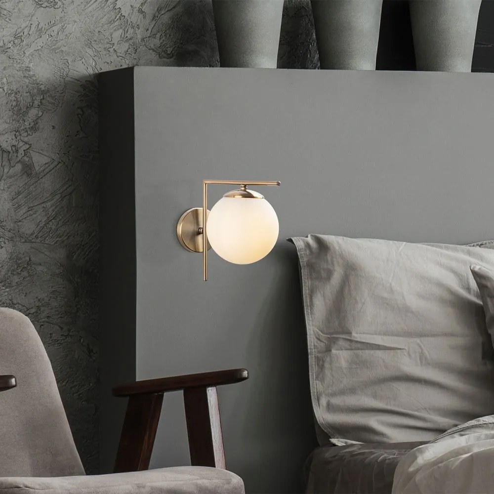 Kinkiet w biało-złotym kolorze ø 15 cm Antique – Opviq lights