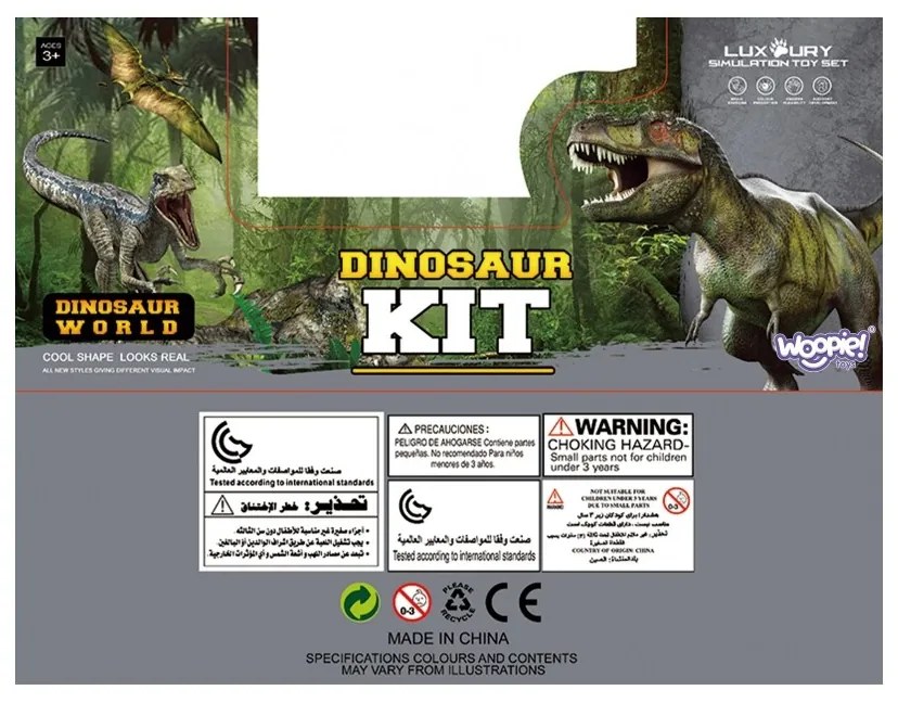 Woopie zestaw figurki dinozaury 16 el. + mata + kuferek