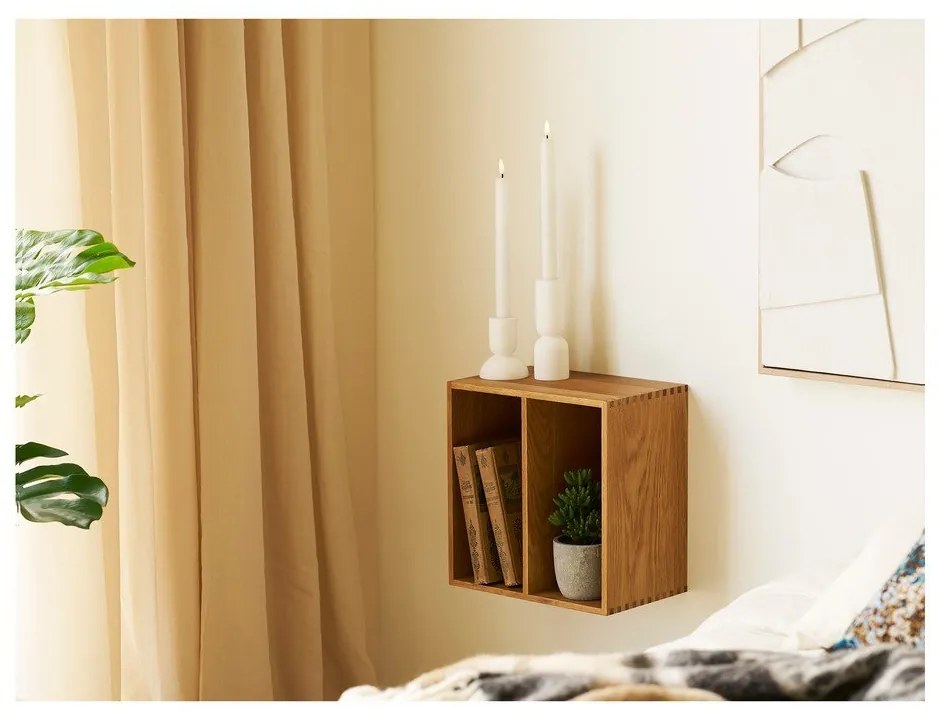 Wielopoziomowa półka z litego drewna dębowego w naturalnym kolorze 18 cm Townsville – House Nordic