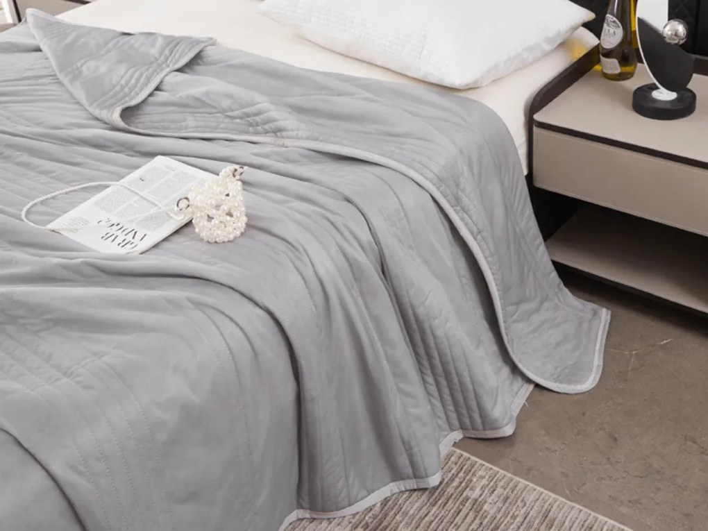 Chłodząca letnia kołdra CELIA, szara Rozmiar: 200 x 220 cm