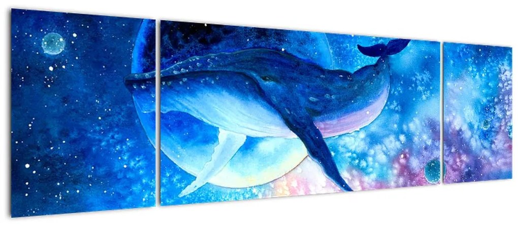 Obraz - Kosmiczny wieloryb (170x50 cm)