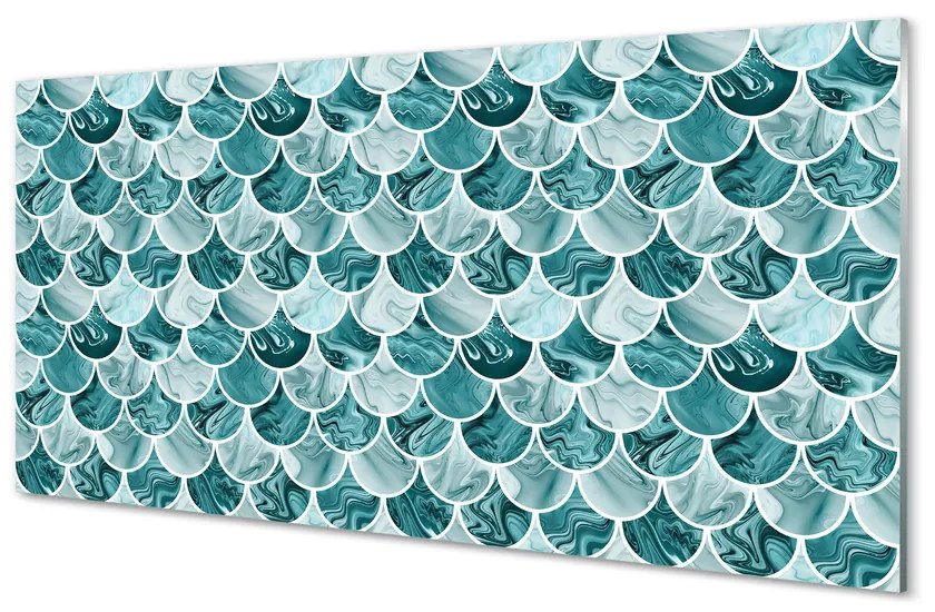 Panel szklany do Kuchni Wzór Rybiej Łuski