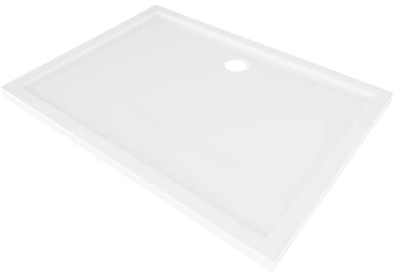 Mexen Flow brodzik prostokątny slim 75 x 80 cm, biały połysk - 46R107580