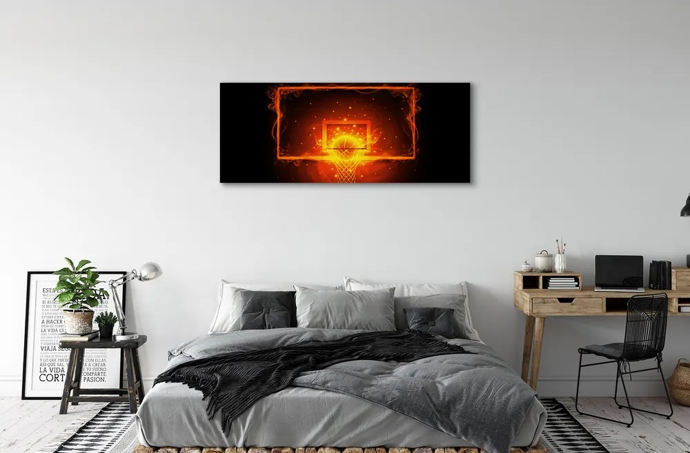 Obraz drukowany na płótnie Dynamiczny Rzut Do Kosza