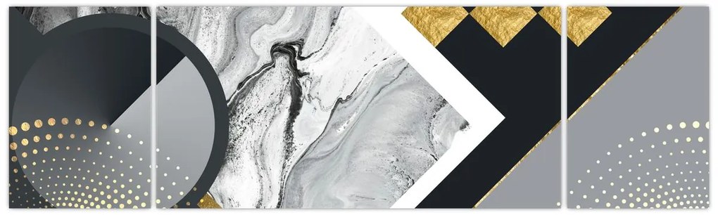 Obraz - Teksturowany kolaż (170x50 cm)