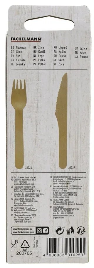 Zestaw 30 drewnianych łyżek Fackelmann Nature