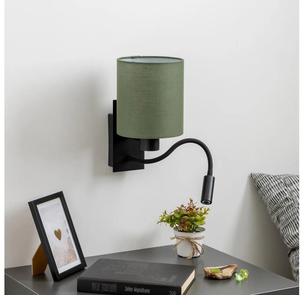 Brilagi - LED Kinkiet NUBILA 1xE27/25W/230V + LED/3W czarny/zielony