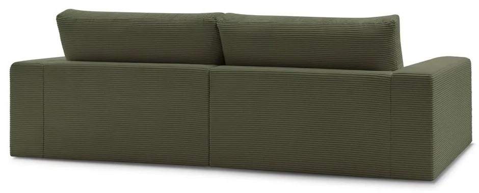 Zielona sztruksowa sofa 274 cm Leonard – Bobochic Paris