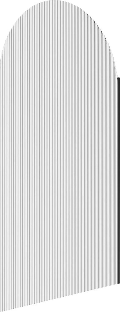 Ścianka prysznicowa WALK IN FIX przezroczysta półokrągła ryflowana 8 mm WELLE Oval Clear MASSI | Różne rozmiary : Kolor profili kabiny - złoty szczotkowany, Szerokość ścianki - 100 cm, Typ montażu - WALK in FIX (Do ściany)