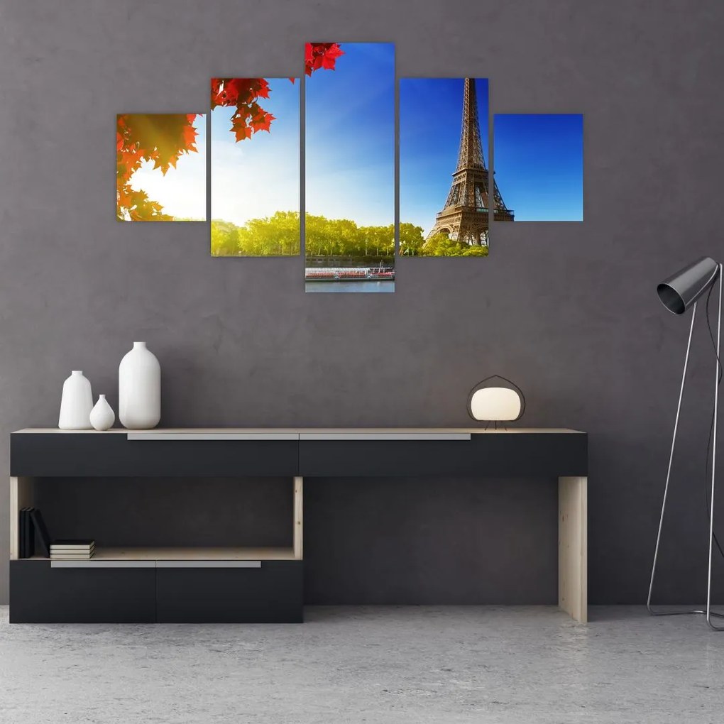 Obraz - jesień w Paryżu (125x70 cm)